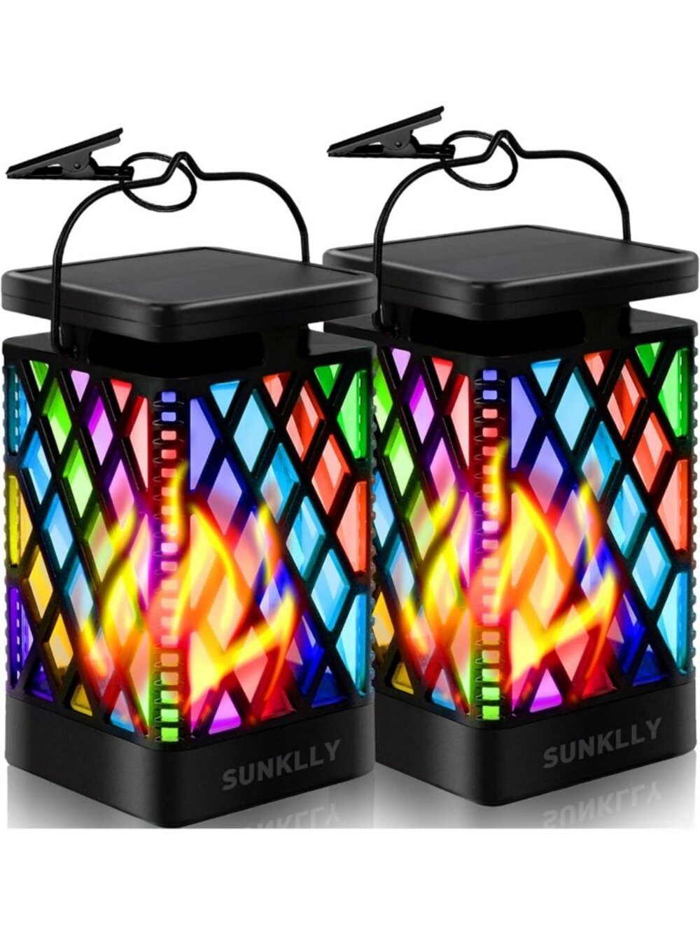 Color Changing Solar Lanterns - Waterproof Hanging Lights, 9 Modes, Outdoor